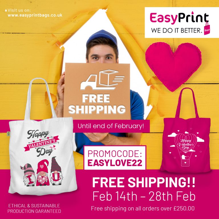 Free shipping on orders over 250 pounds, during February